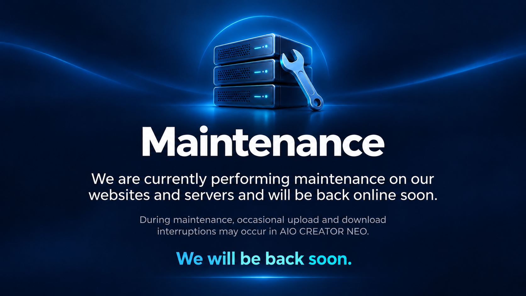 Temporarily unavailable for maintenance